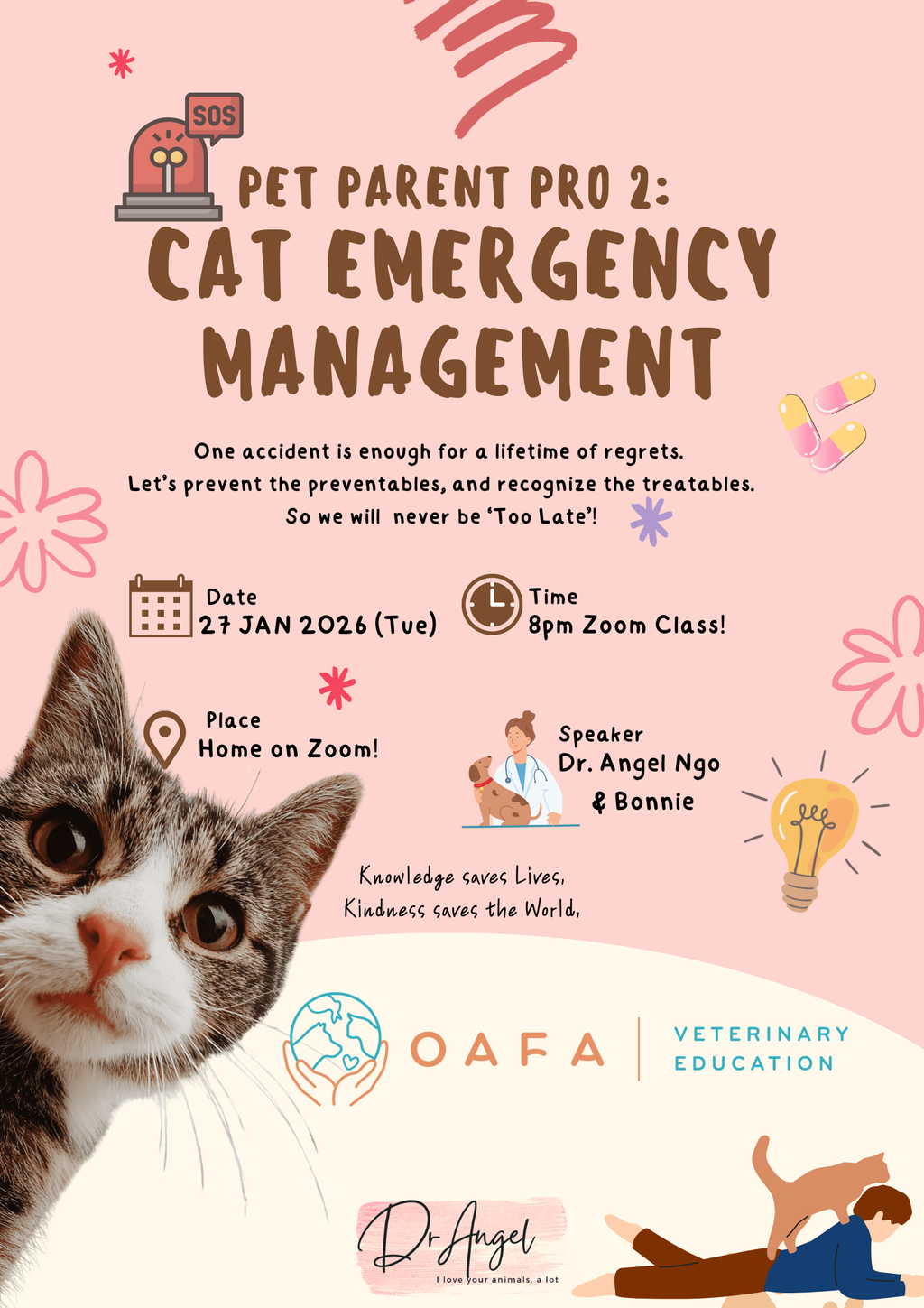 Pet Parent Pro 2: 1月27日(二): 別讓貓貓陷入危險了！把危險事和急救學起來！ Cat Emergency Management